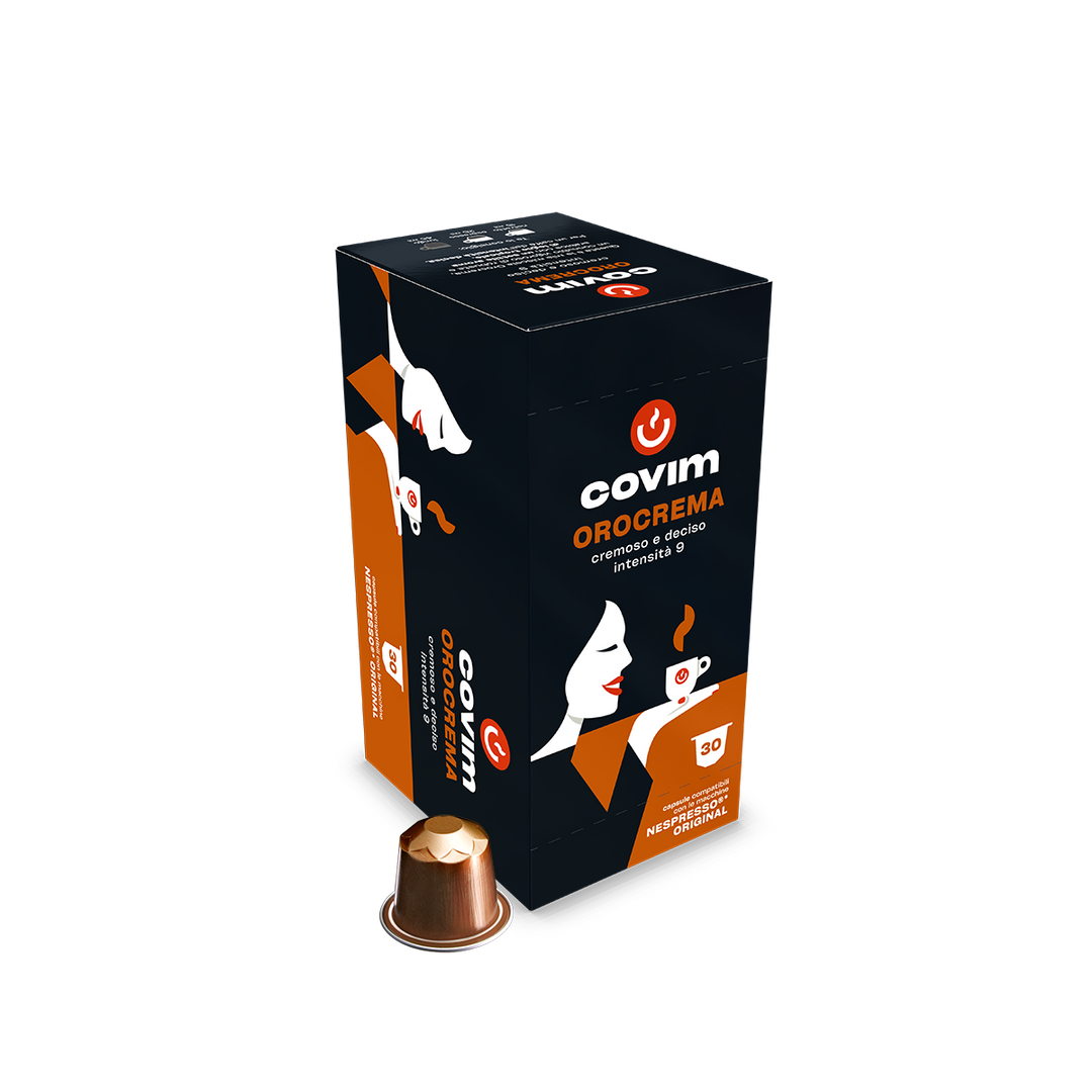 Aluminium OROCREMA Covim Kompatibel Nespresso 30cps