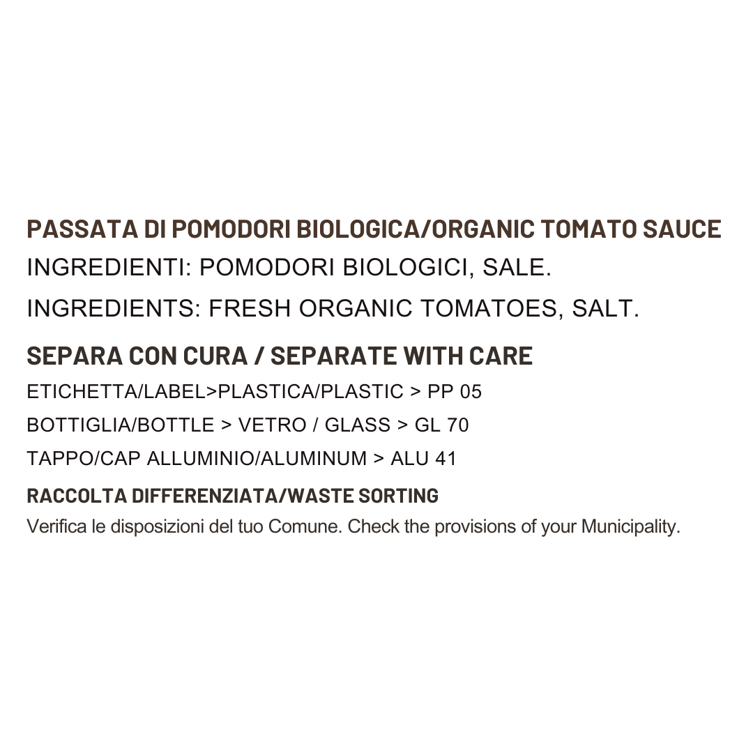 Passata di pomodoro Biologica Scalzi 72cl