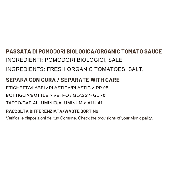 Passata di pomodoro Biologica Scalzi 72cl