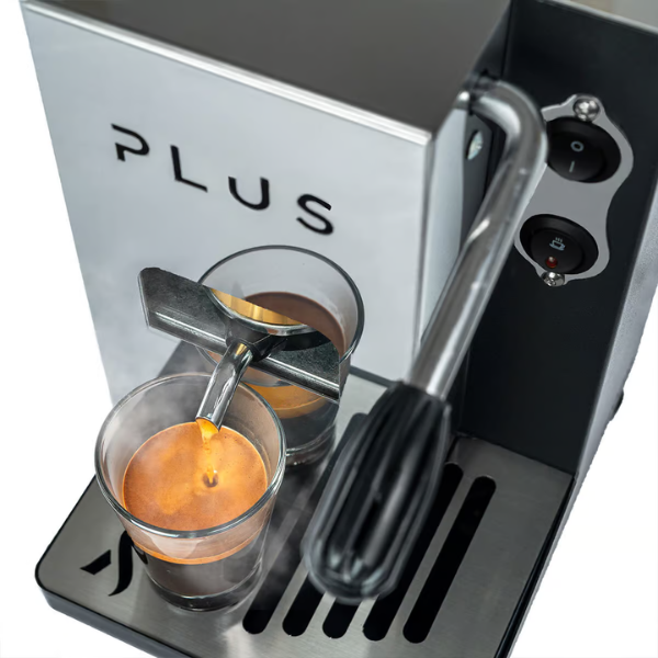 AROMA PLUS Silver Pod Coffee Machine