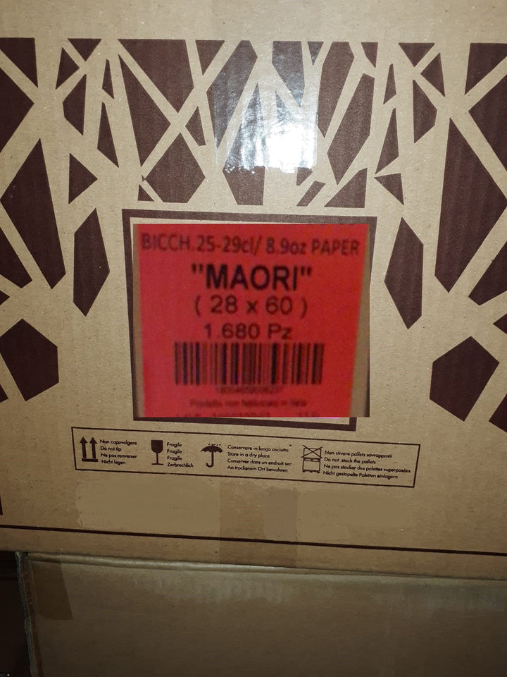 Biodegradable cups 25-28 cl / 8.9 oz MAORI FLO (box)