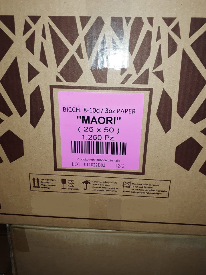 1250 Disposable biodegradable cups 8-10 cl / 3 oz MAORI (box)
