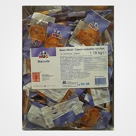 Single-portion cookies Nuss-Härzli 250 pieces