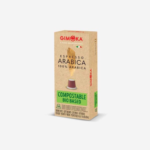 Cafe compatible Nespresso 100 Arabica 10 cps compostable Mokashop Europe