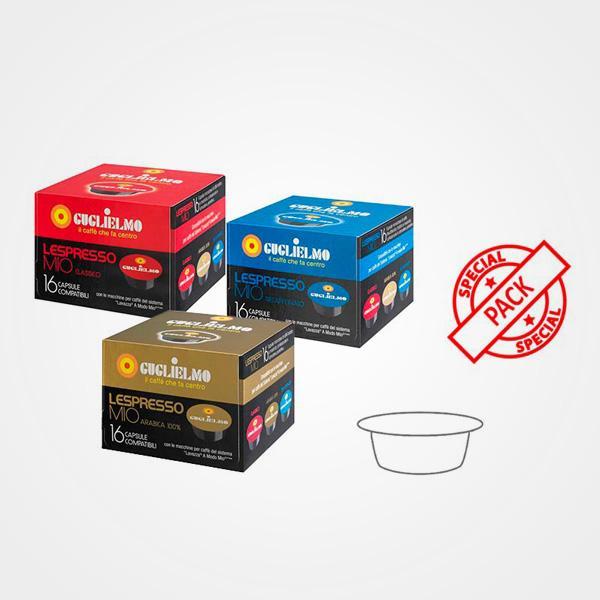 16 Capsule Caffè LespressoMio Arabica 100% Oro compatibili A Modo Mio - Guglielmo Caffè | Mokashop