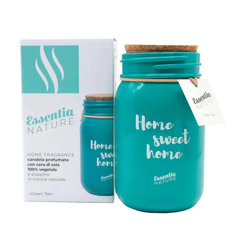 Bougie Parfumée VERTE en Pot - Thé Vert