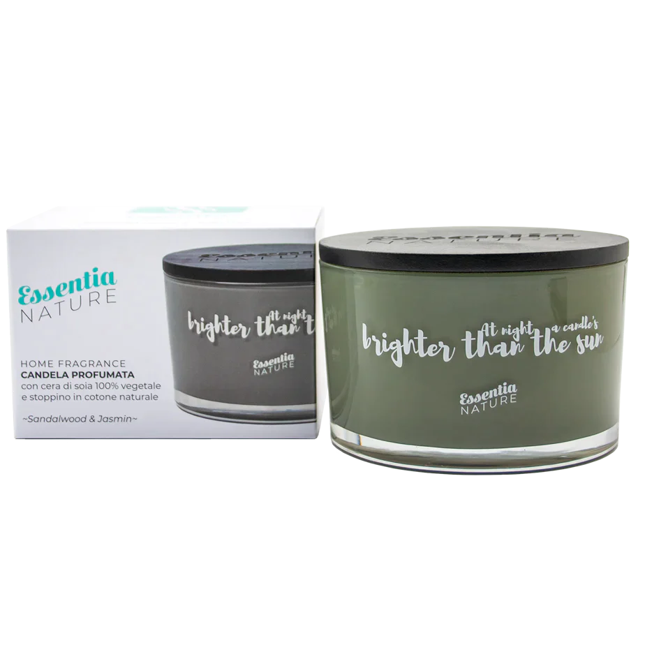 Candela GRIGIA Profumata in Vaso - Sandalwood & Jasmin