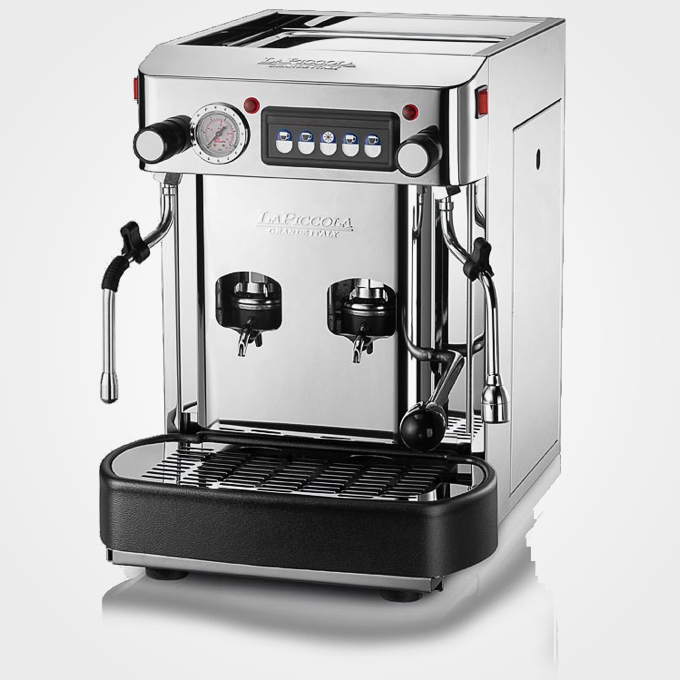 Double group black pod machine with Cecilia tank