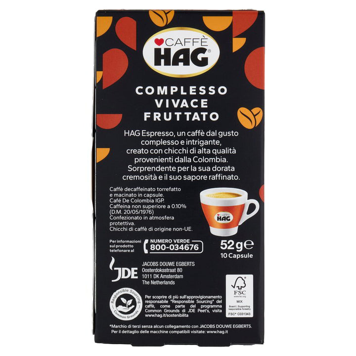 Capsules de café Hag Colombia compatibles avec Nespresso*