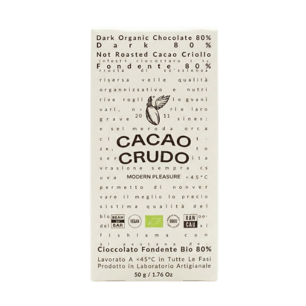Organic Dark Chocolate 80% Pure 50g - Raw Cacao