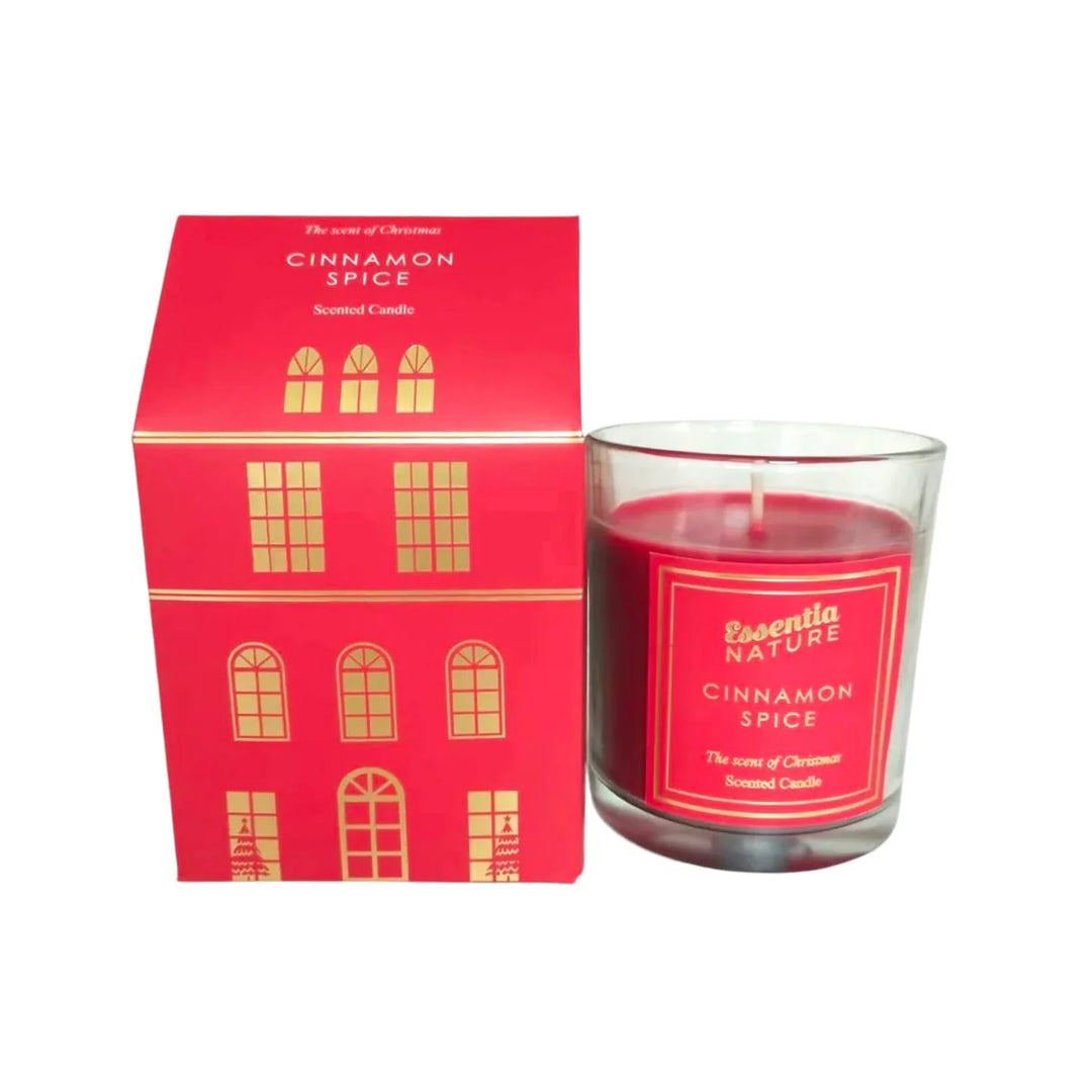 Red Scented Village Christmas Candle