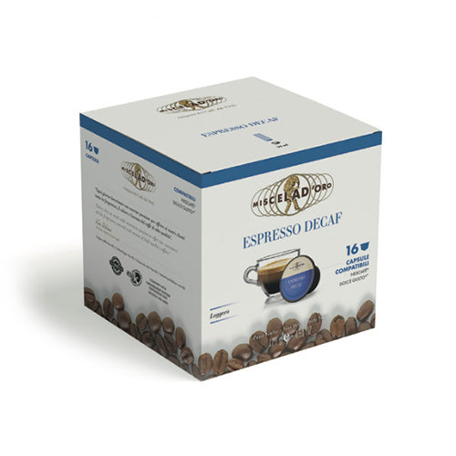 Coffee capsules compatible with DOLCE GUSTO * DECAF 16 cps