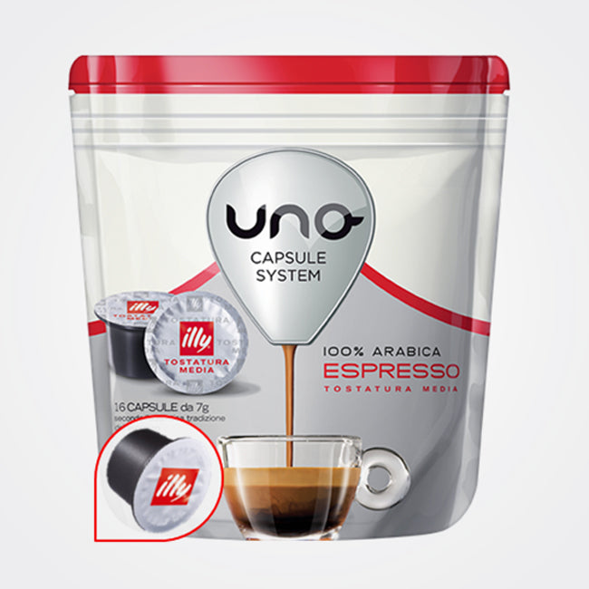 Uno Capsule System Illy Espresso Mittlere Röstung 16 cps