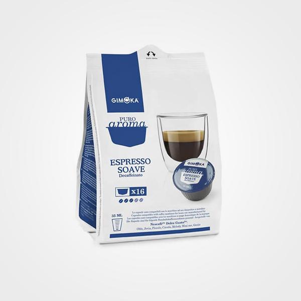 Coffee capsules compatible Dolce Gusto Espresso Soave Decaffeinato 16 capsules
