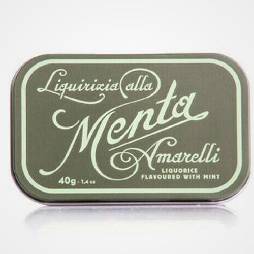 Green Amarelli mint licorice 40 gr