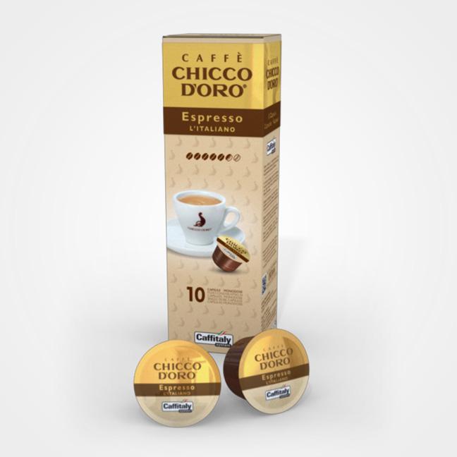 Capsules de café compatibles Nespresso * Espresso Forte 10 capsules -  Chicco d'Oro
