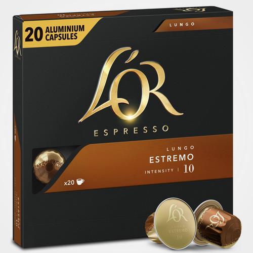 20 Capsule Caffè Estremo compatibili Nespresso - L'OR Espresso | Mokashop