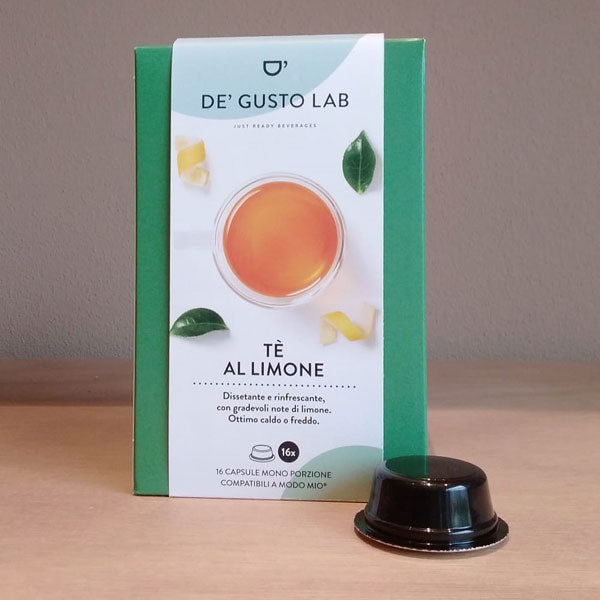 A Modo Mio compatible lemon tea 16 capsules
