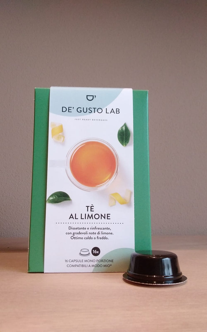 A Modo Mio compatible lemon tea 16 capsules