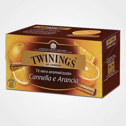 Schwarzer Tee mit Orangen- und Zimtgeschmack 25 Filter
