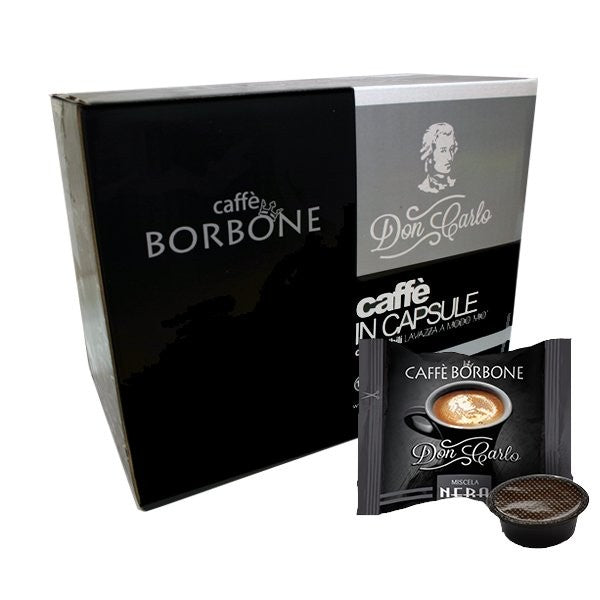 Coffee capsules compatible with A Modo Mio Don Carlo Black Blend 100 capsules