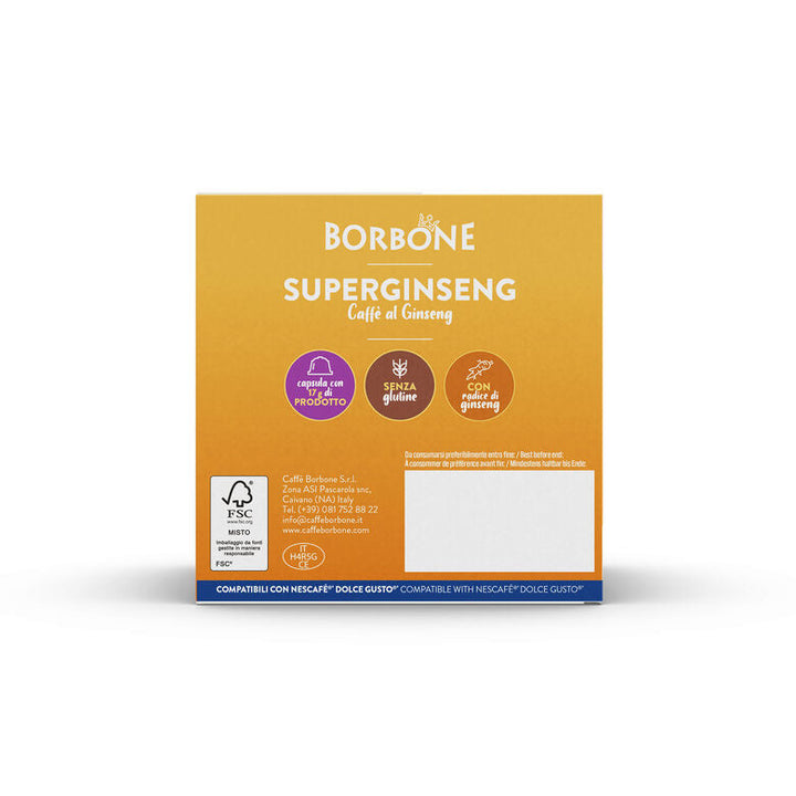 SuperGinseng capsules compatible with Nescafè Dolce Gusto 16 capsules