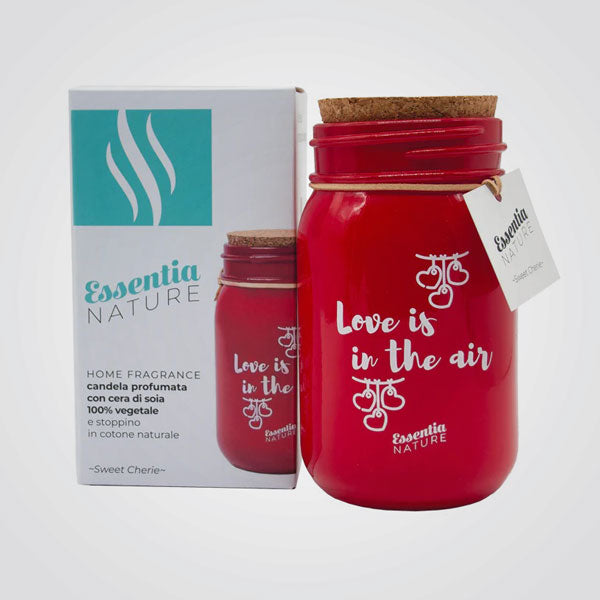 RED LOVE Scented Candle in Jar - Sweet Cherie