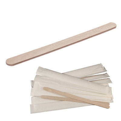 Individually wrapped wooden scoops 100 pcs